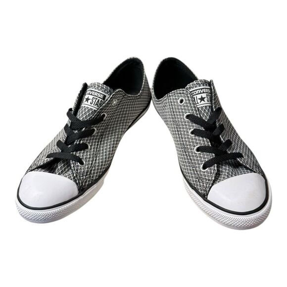 New Converse All Star Women CTAS Dainty Ox Black White Lo Sneakers 7.5 - Picture 3 of 6
